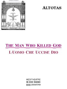 THE MAN WHO KILLED GOD